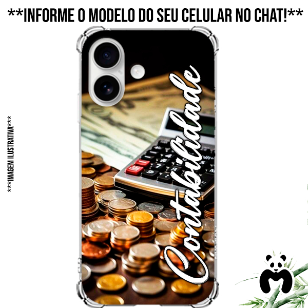 Capa Case Personalizada Celular Profissão Contabilidade Ciêcias Contábeis Contador Contadora Contas
