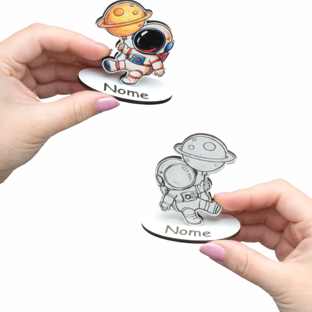 50 Und Lembrancinha Astronauta Personalizada MDF 3mm em Oferta na Shopee