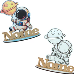 kit 12 Centros Mesa Astronauta Personalizado Lembranças Festa