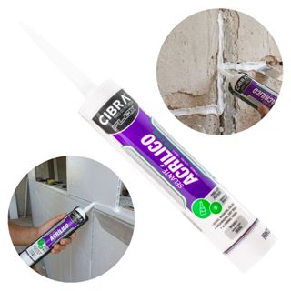 Kit Selante Acrílico Branco Base D'agua 360g Cibra Trincas Fissuras Vedação Janelas Parede em Oferta na Shopee