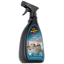 Limpa MDF e Laca 500ml remove poeira e marcas leves em móveis e superfícies BraClean