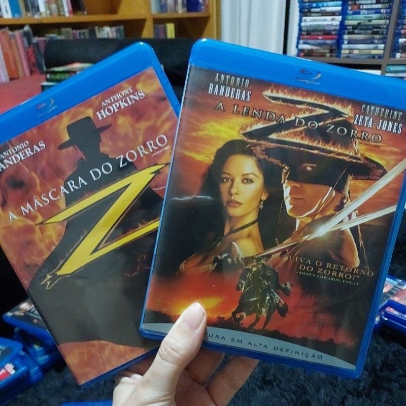 Blu Ray filme duologia Zorro - A Máscara do Zorro e A Lenda do Zorro - Originais - assistidos uma vez