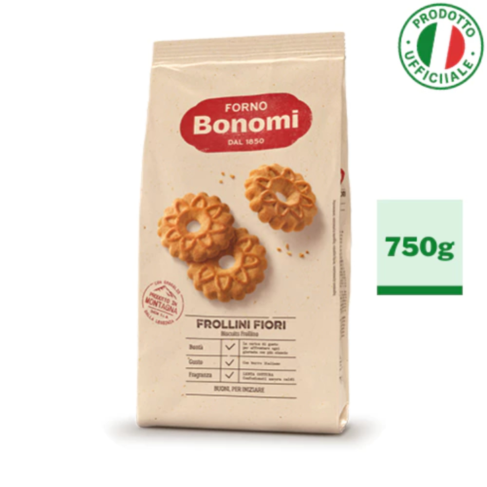 Biscoito Amanteigado Italiano Bonomi Frollini Fiori 750g – Tradicional E Importado