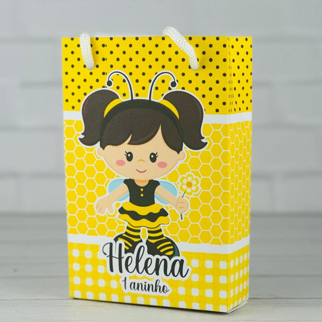 Sacolinha Personalizados Abelha Abelhinha (PEGUE E MONTE) / Lembrancinha e Mimos para Festa de Aniversário