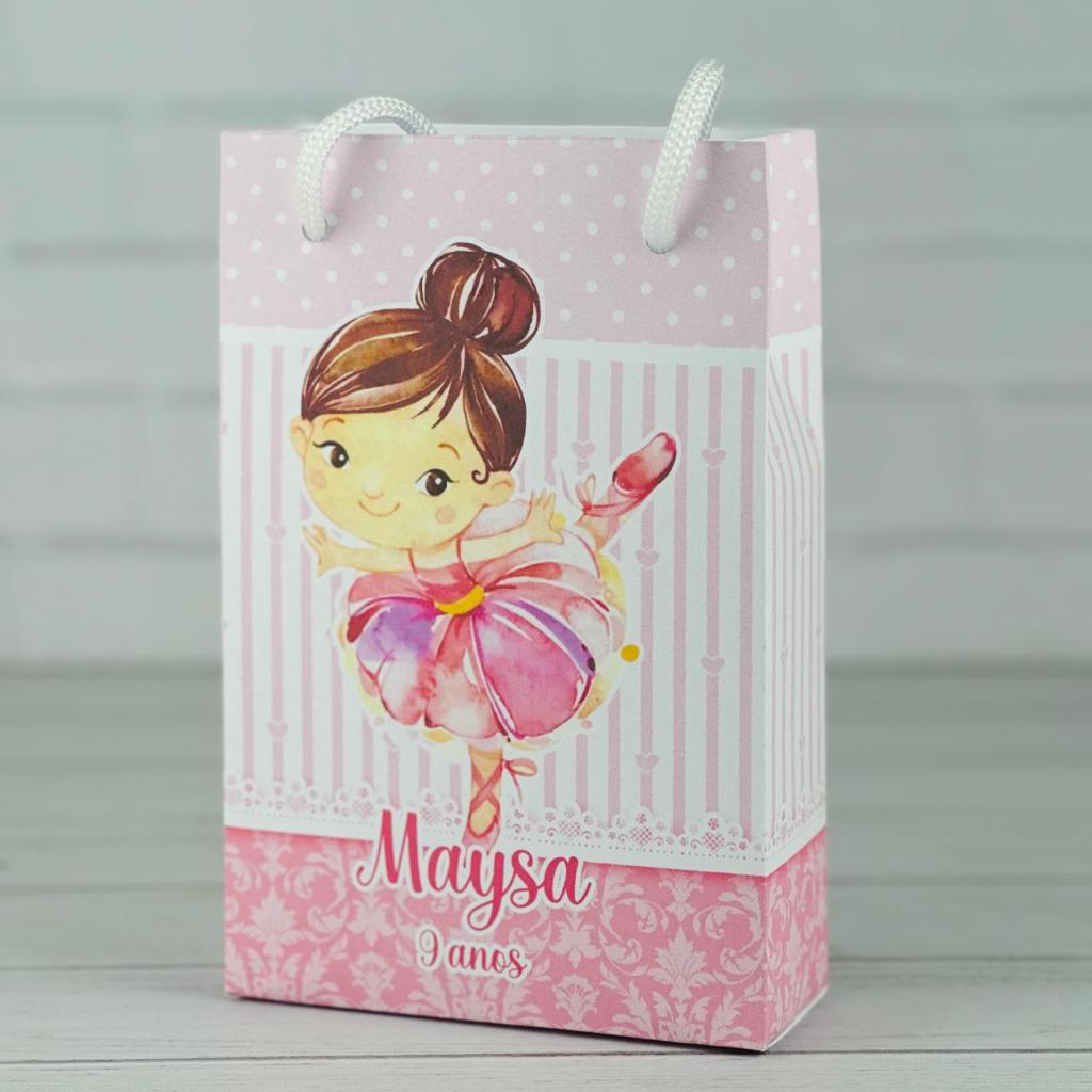 Sacolinha Personalizados Bailarina (PEGUE E MONTE) / Lembrancinha e Mimos para Festa de Aniversário