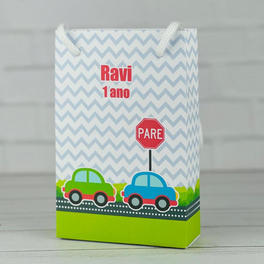 Sacolinha Personalizados Carrinhos (PEGUE E MONTE) / Lembrancinha e Mimos para Festa de Aniversário