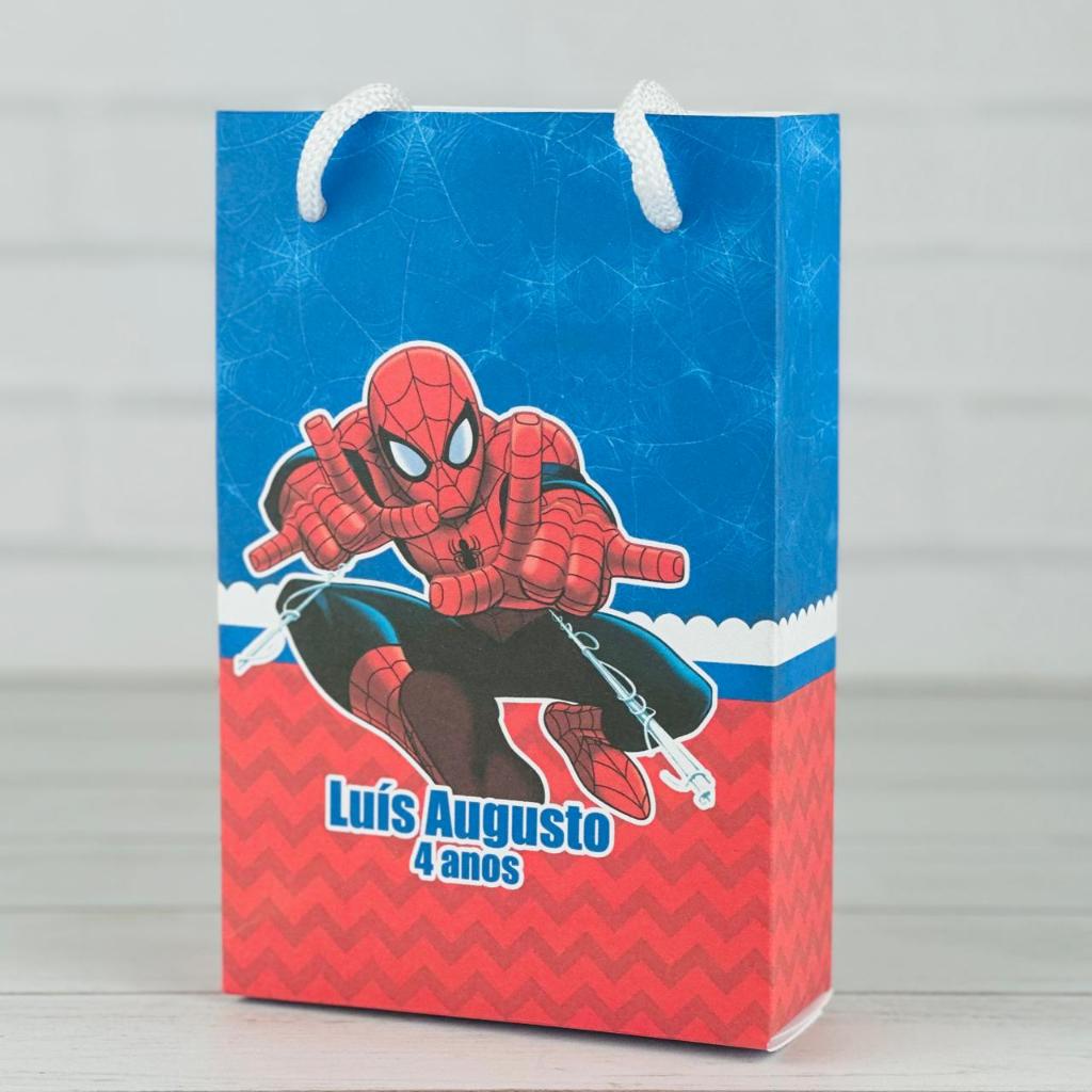 Sacolinha Personalizados Homem Aranha (PEGUE E MONTE) / Lembrancinha e Mimos para Festa de Aniversário