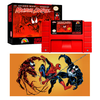 Cartucho Fita Jogo Spider Man Venom Maximum Carnage para Super Nintendo Snes com caixa em Oferta na Shopee