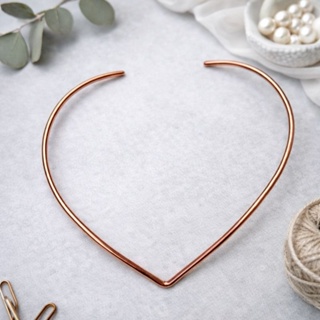 Gargantilha Fina V em Cobre Puro 100% Natural sem Verniz em Oferta na Shopee