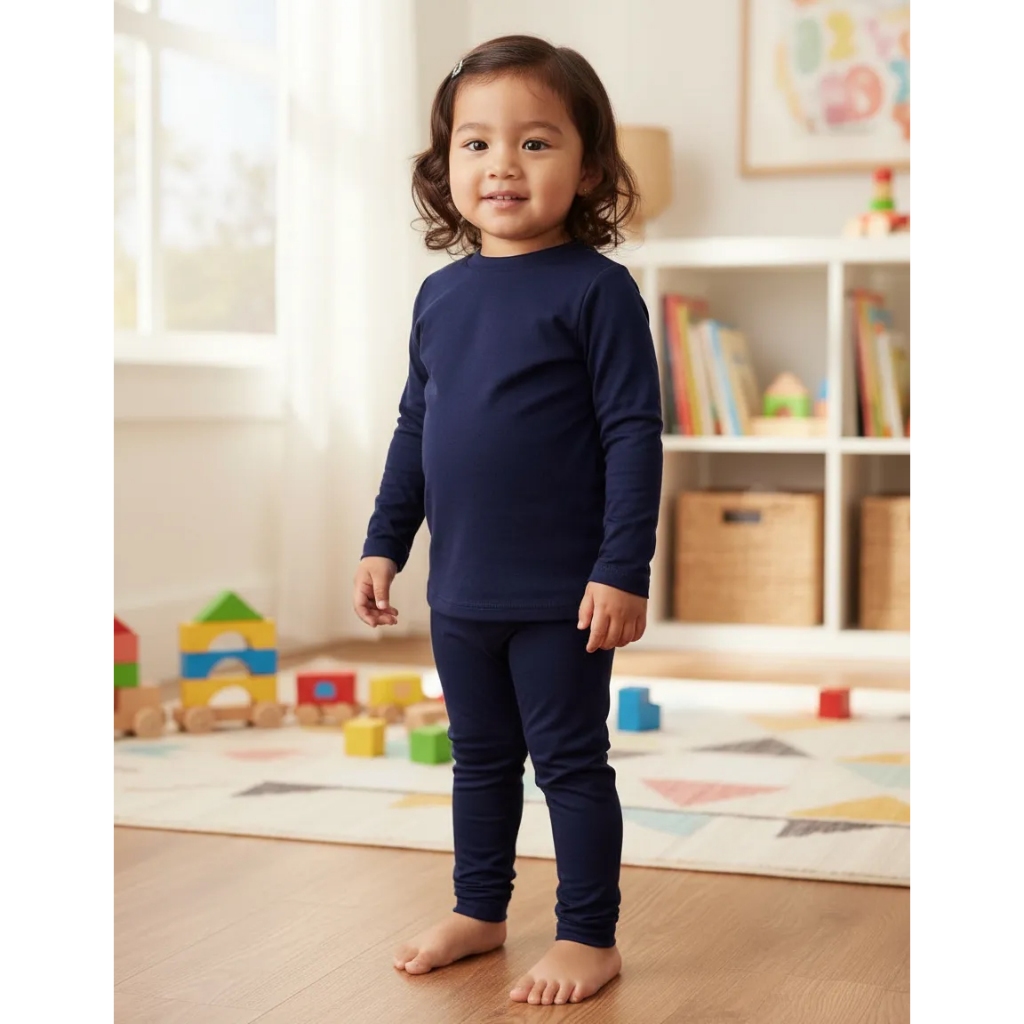 Camisa térmica felpada infantil unissex manga longa Tamanhos 2 a 10 anos Segunda Pele Frio Intenso, Neve