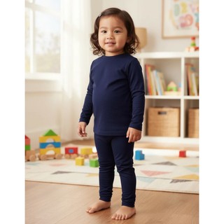 Camisa térmica felpada infantil unissex manga longa Tamanhos 2 a 10 anos Segunda Pele Frio Intenso, Neve