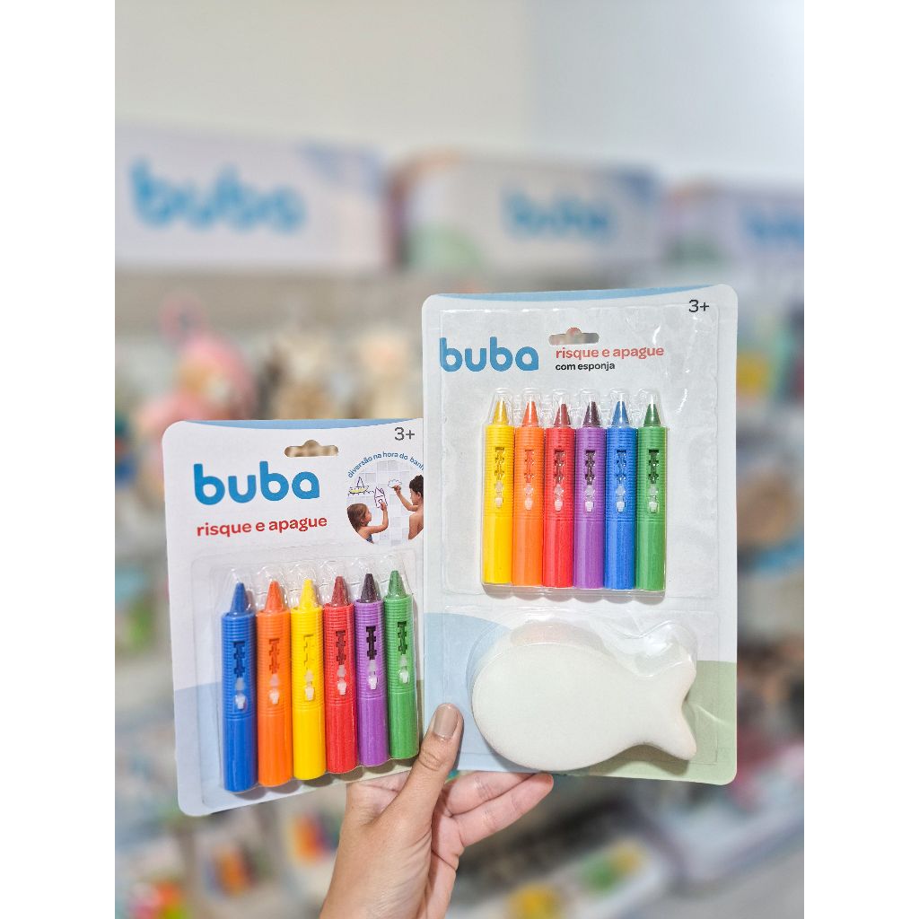 Buba Giz Lápis Risque E Apague Colorido Banho Caneta