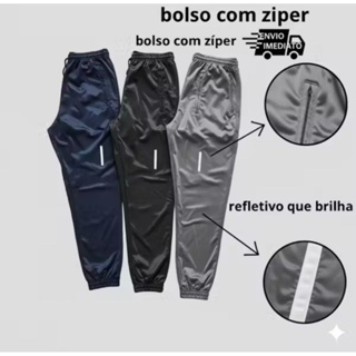 kit 2 calças de chimpa infantil e juvenil bom para passear confortável secagem rápido em Oferta na Shopee
