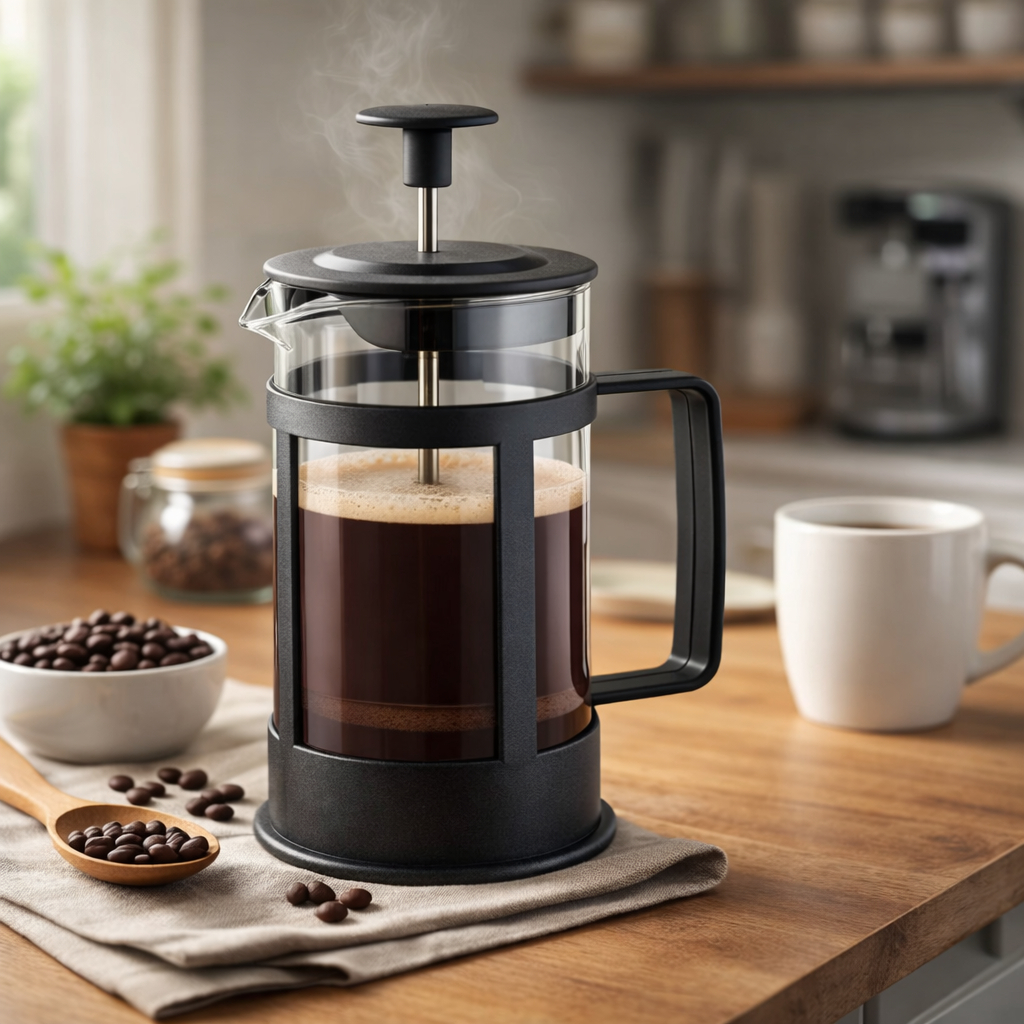 Cafeteira Prensa Francesa Vidro Manual | Cafeteira de Café sem Filtro | Prensa Café Clássica