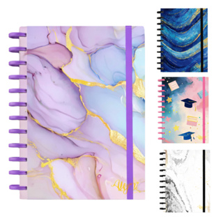 Caderno De Disco Inteligente A4 Grande Marmorizado Com 80 Folhas Feminino 1 Matéria em Oferta na Shopee