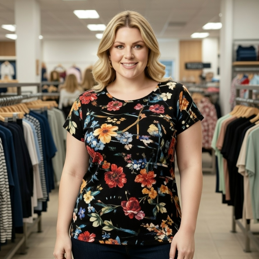 Blusa Feminina Liganete com Manga Plus Size Cores e Estampas Variadas Conforto e Frescor