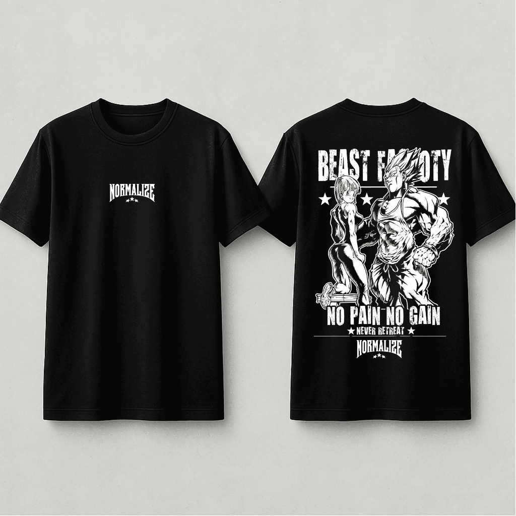 Camisa Camiseta Academia Treino Frase No Pain No Gain Estampa Anime Normalize 351