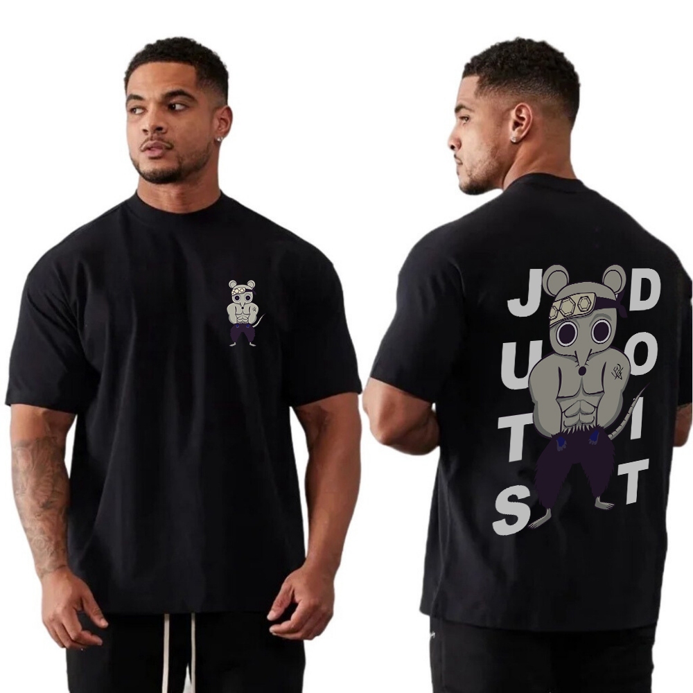 Camiseta Just Gym Oversized Premium Blusao Para Treino Academia Confortavel Unissex Malhacao