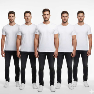 Kit 5 Camisetas Brancas 100% Poliéster 30.1 Premium Para Silk Sublimação em Oferta na Shopee