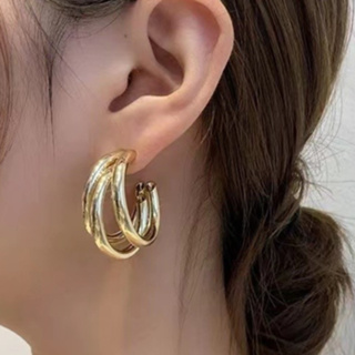 Brincos 3 fios Tripla irregulares Feminino Dourado ou Prata Brinco Elegante Moda Acessórios Femininos em Oferta na Shopee