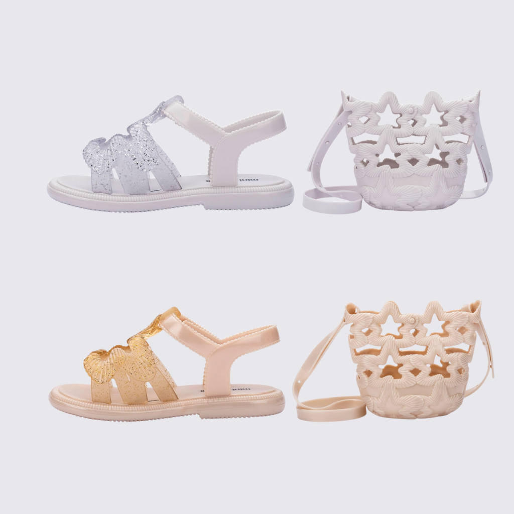 Sandália Mini Melissa Luminous Baby Com Bolsa Menina Original Linda Confortável  37865 e 37866
