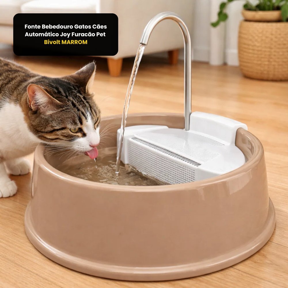 Fonte Bebedouro Gato Cão Automático Joy Furacão Pet Bivolt Fonte de Agua Pet Cat Fonte Furacao Pet