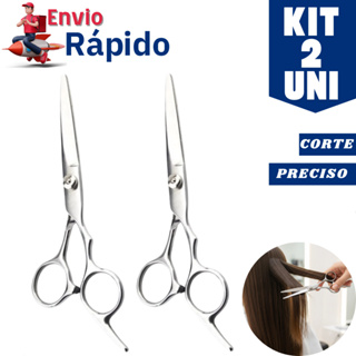 Kit 2 Tesoura Cabelereiro Profissional 6" Cabelo Salão de Beleza Precisão Barbearia Aço Inox em Oferta na Shopee