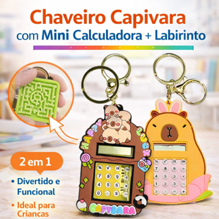 Chaveiro Capivara com Mini Calculadora e Labirinto – Divertido e Funcional em Oferta na Shopee