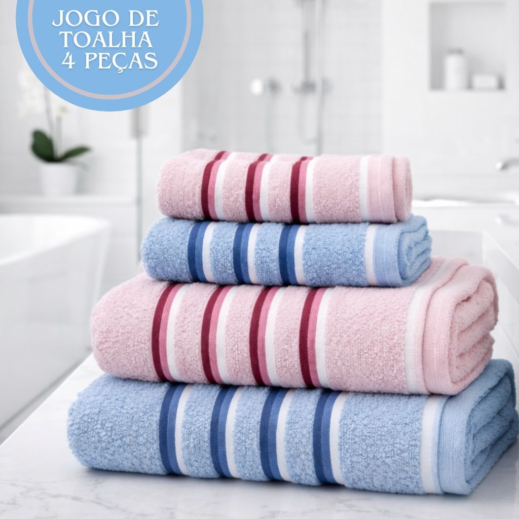 Jogo Toalha Banho 2 a 4 Peças 100% Algodão Grossa Felpuda Super Macia Alta Absorção Kit Banho Hotel em Oferta na Shopee