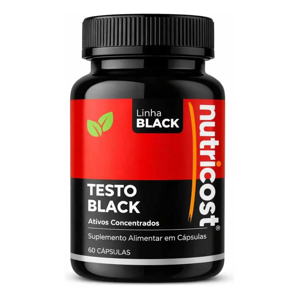 1 Pote Testo Black 60 Cápsulas + Energia + Potência Full - Pronta Entrega em Oferta na Shopee