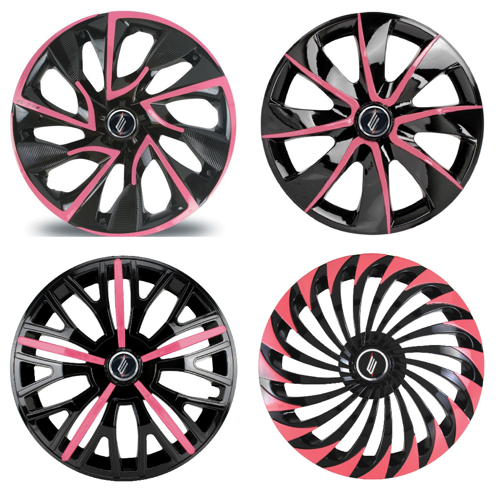 Calotas Esportiva ROSA Aro 13/14/15 Fiat Chevrolet Volkswagen Ford Renault