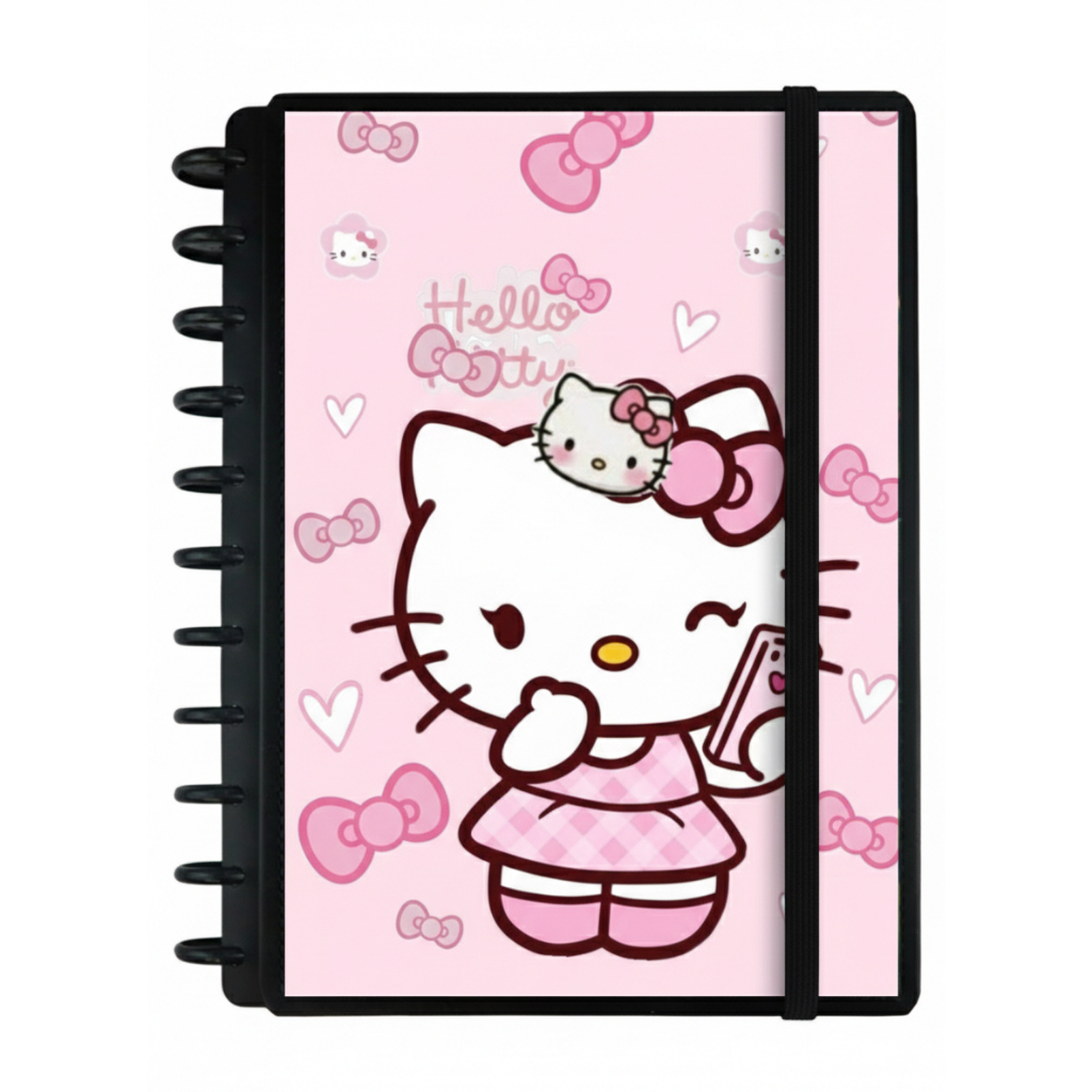 Caderno de Disco Hello Kitty Inteligente 80 Folhas grossas – Hello Kitty, Rosa, Garota Refil removivel em Oferta na Shopee