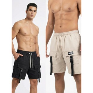 Short cargo masculino brim com cinco bolsos casual em Oferta na Shopee