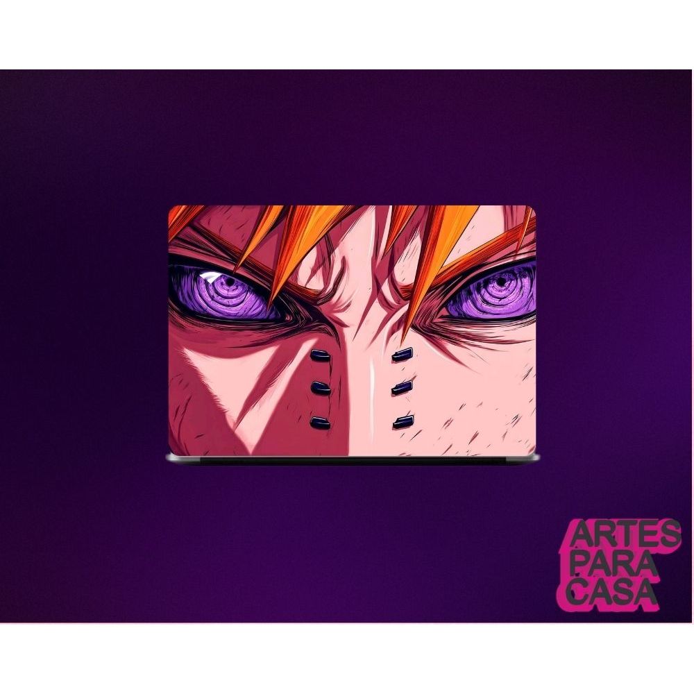 Skin Adesivo para Notebook Tablet Kindle Anime Naruto Pain Olhos Rinnegan