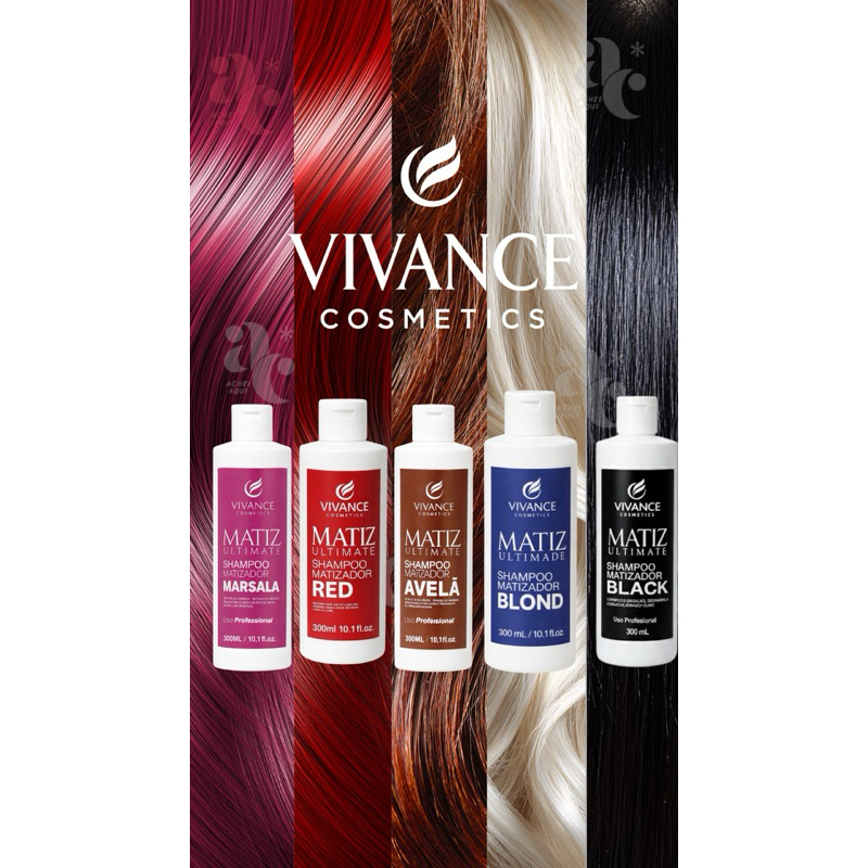 SHAMPOO MATIZADOR 300ML VIVANCE COSMETICS MARSALA- em Oferta na Shopee