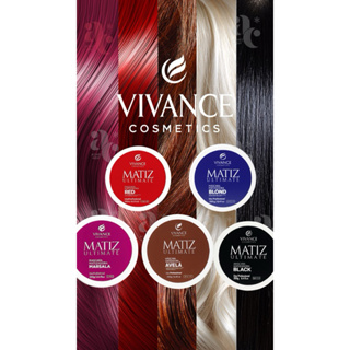 MÁSCARA MATIZADORA 250G VIVANCE COSMETICS BLACK-RED-BLOND-AVELÃ-ARSALA HIDRATANTE REALÇA A COR em Oferta na Shopee