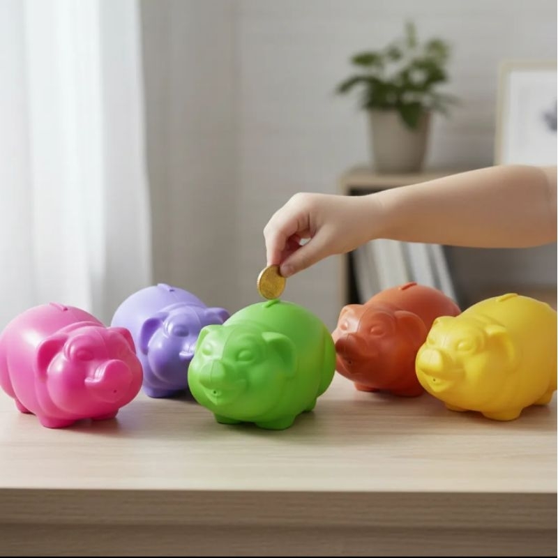 Kit 20 Cofres Porquinho Plástico Lembrancinha Festa Infantil em Oferta na Shopee