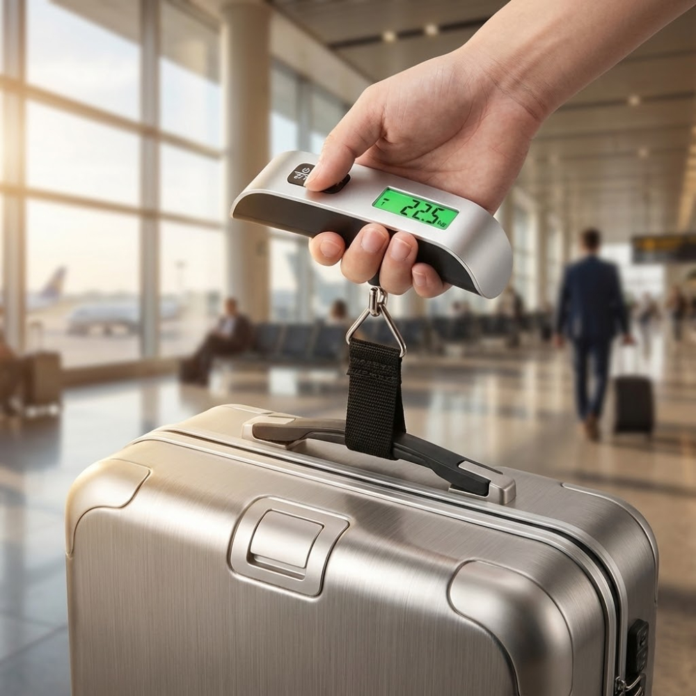 Imagem BALANÇA PARA MALA COM BATERIA SUPORTA 50KG PARA BAGAGEM EM VIAGENS