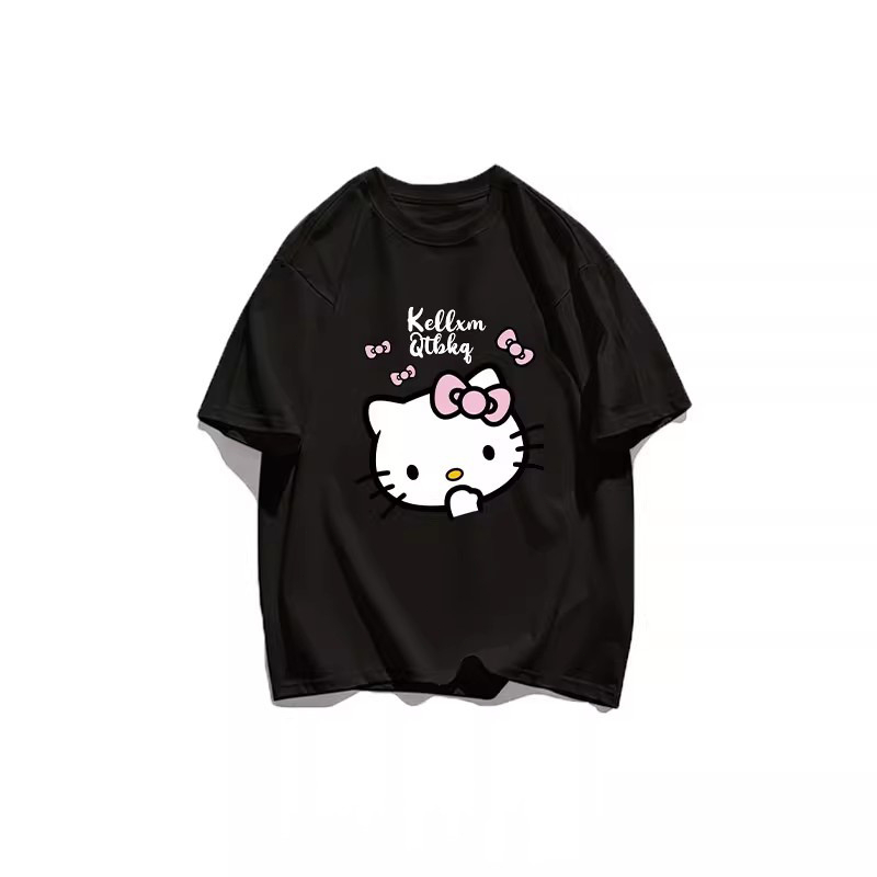 Camiseta Feminina Unissex Hello Kitty Americana Estampada Streetwear Oversized Estilosa Casual