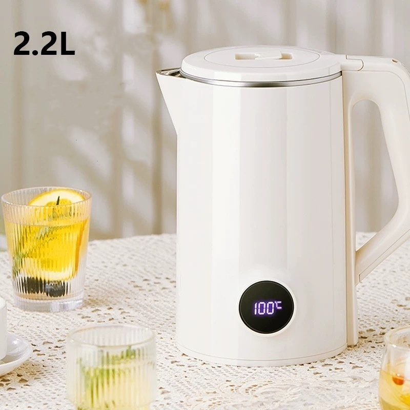 Chaleira Elétrica Inox 2,5L Bivolt - Ferve Rápido e Desliga Sozinha-O6