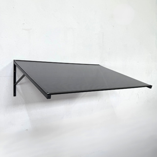 toldo policarbonato modular 200x70cm preto/fumê em Oferta na Shopee