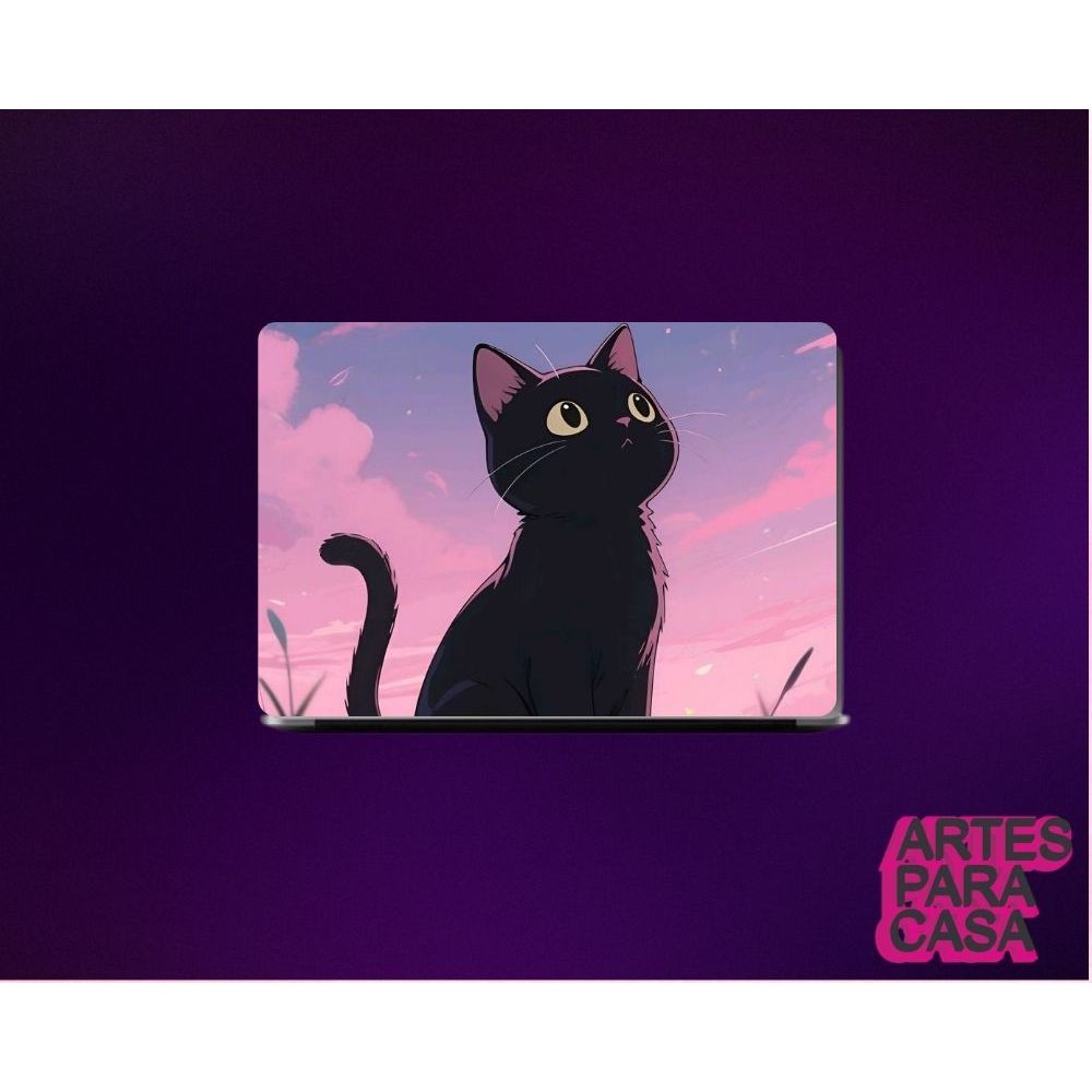 Skin Adesivo para Notebook Tablet Kindle Anime Sailor Moon Gatinha Luna Fofa ( Parte externa e Parte Interna)