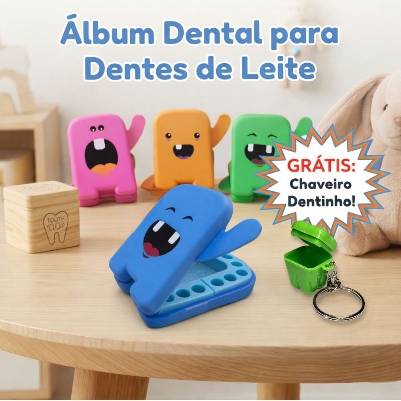 Estojo Porta Dente de Leite Odontopediatria - Álbum Dental ANGIE em Oferta na Shopee
