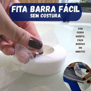 Bainha Mágica Instantânea Fita Dupla Face Termocolante Barra Roupa Fácil 2cm x 50 metros em Oferta na Shopee