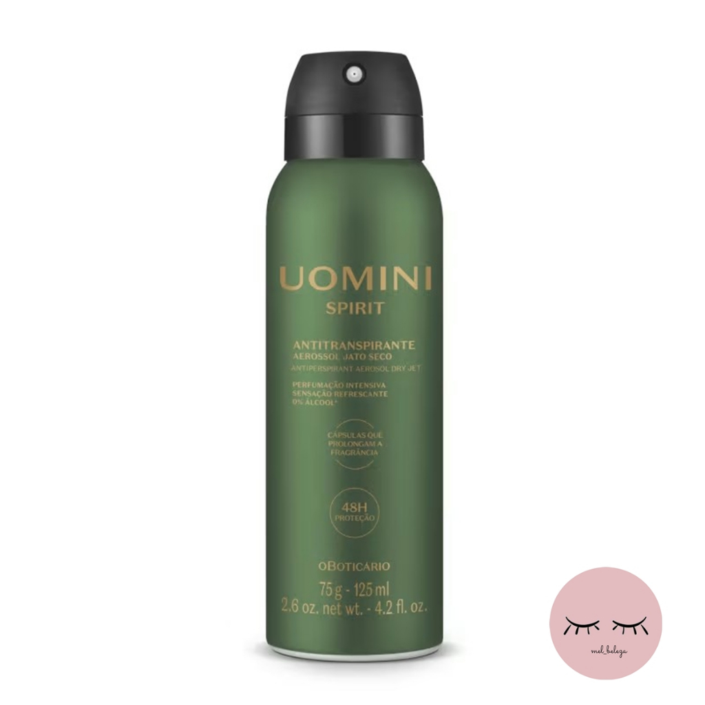 Desodorante Antitranspirante Aerossol Uomini Spirit 75g/125ml