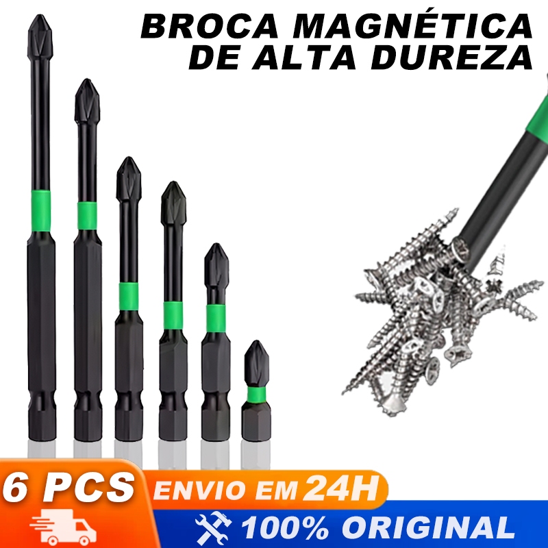 Conjunto de brocas de impacto magnético Alta dureza, em forma de cruz em Oferta na Shopee