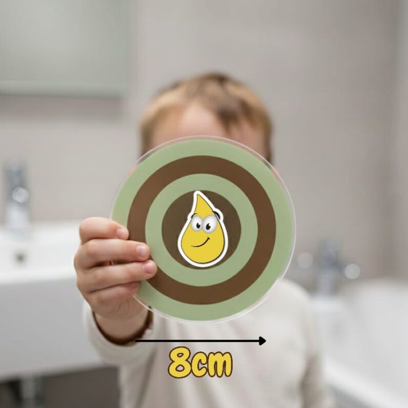 Adesivo Alvo do xixi e cocô em acrílico com adesivo privada vaso sanitário e  banheiro Desfralde em Oferta na Shopee