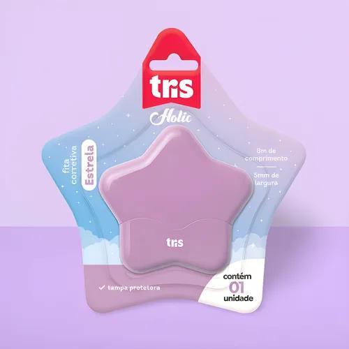 Fita Corretiva em Fita Formato Estrela TRS Holic 8m x 5mm com Tampa Protetora