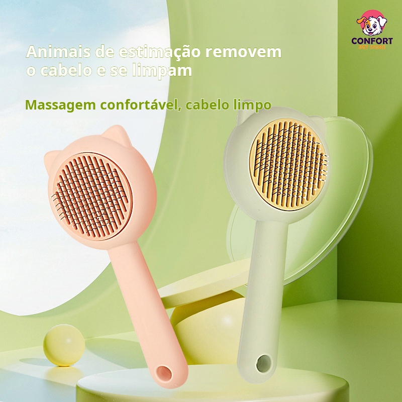Pente massageador para animais de estimação, limpa pelos soltos, escova removedora de pelos Prevenindo nós