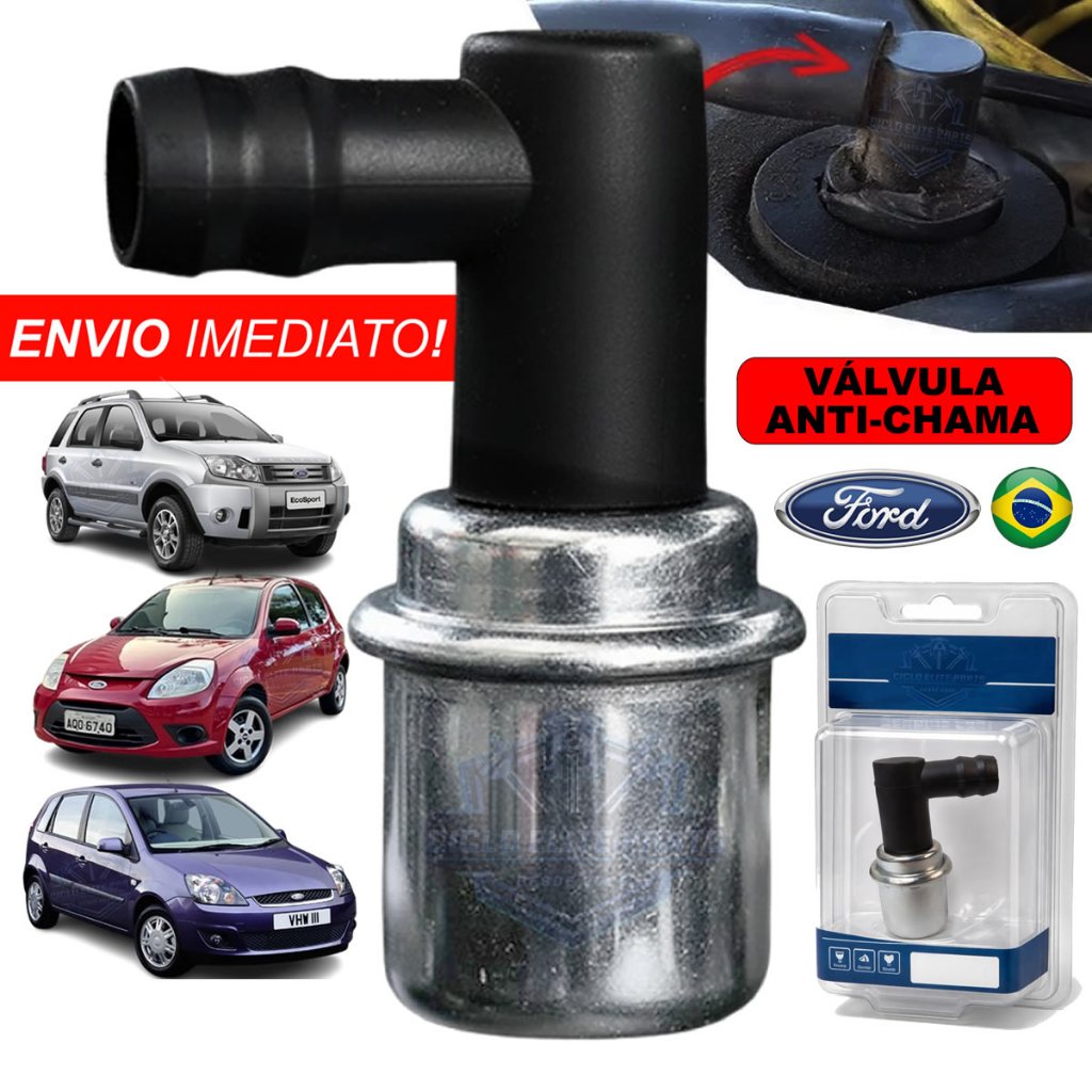 Válvula PCV Respiro Antichama Fiesta Ka Ecosport Zetec Rocam - Nova E83E6B890A2B